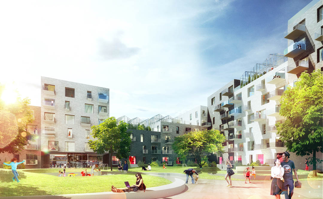 3d rendering architecture architectural animation aarhus copenhagen denmark subsidized housing Adept playhou.se playhouse 