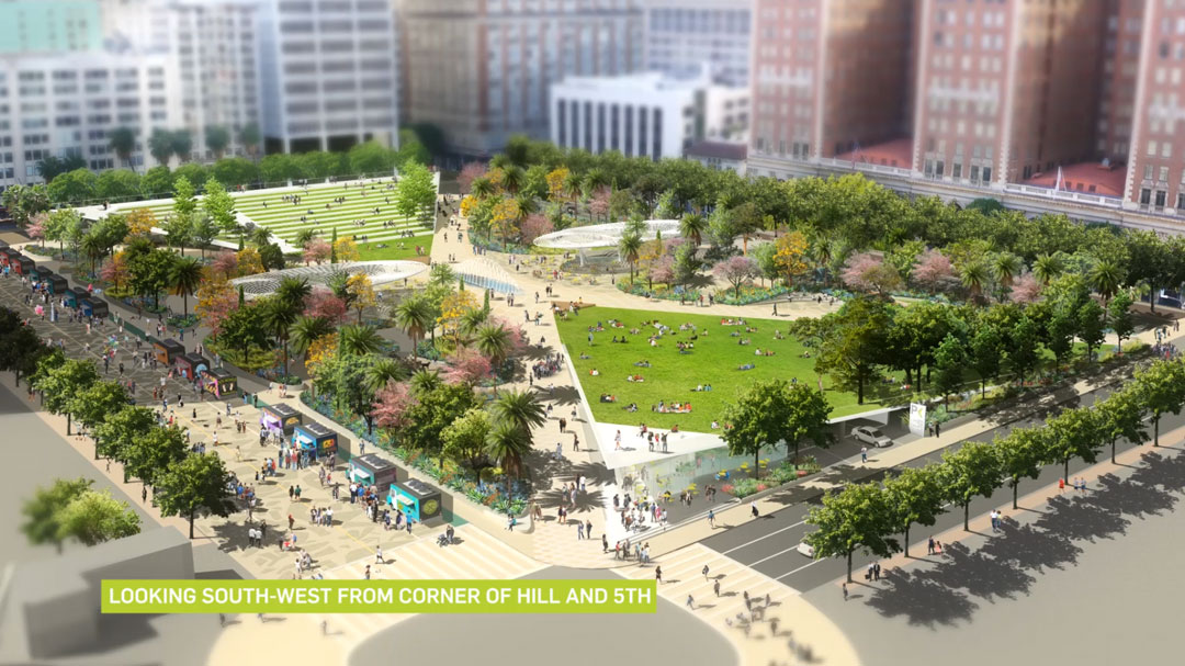 Landscape Design Video, Urban Planning, 3D Animation, Field Operations, Pershing Square DTLA, Playhou.se Playhouse
