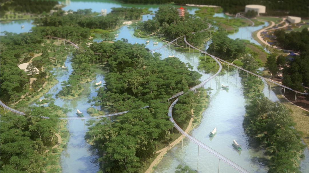 Landscape Design Flythrough | Martha Schwartz - Jurong Lake Gardens Park Aecom Singapore multimedia animation 3d realistic walkthrough 3dsmax vray urban planning architecture video playhouse